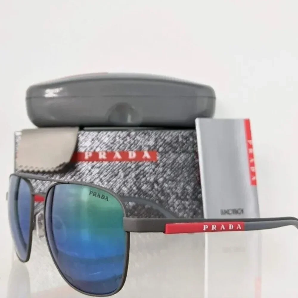 NEW Prada Sport 60mm Sunglasses Blue Tint